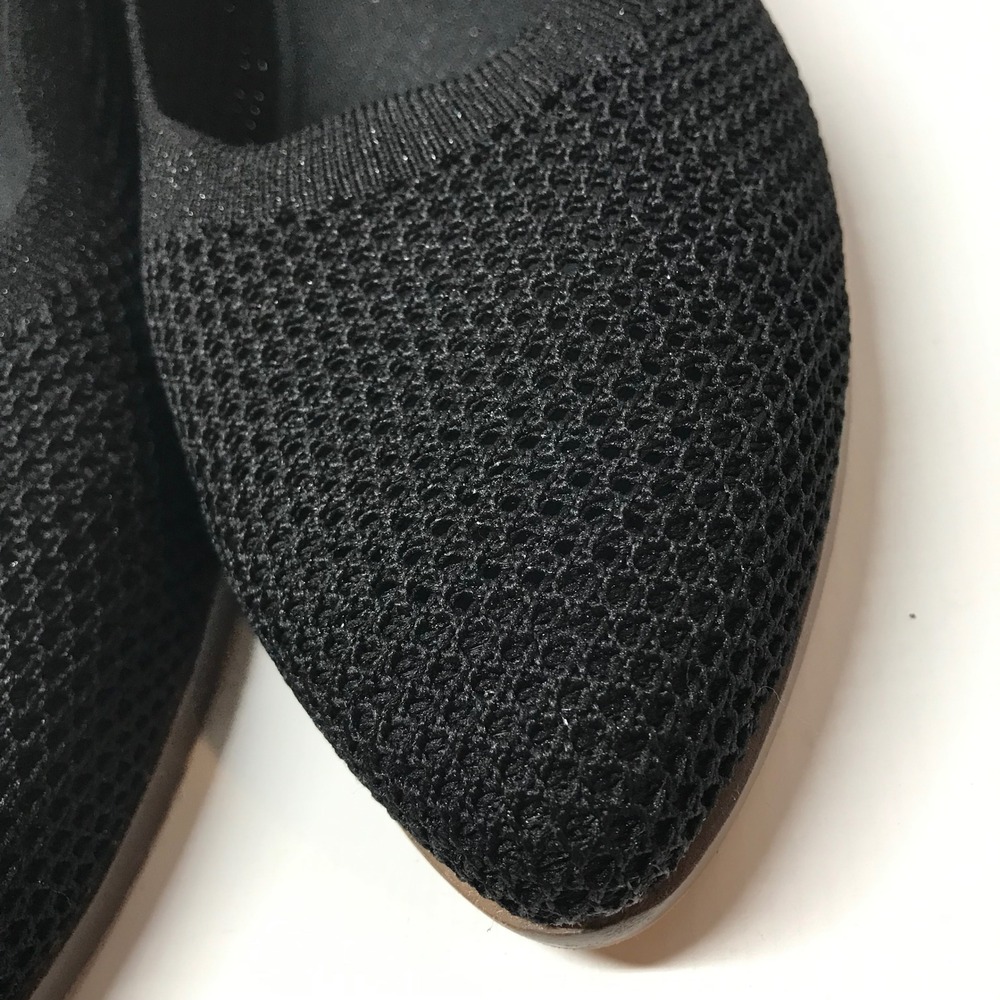 Skechers Cleo Black Knit Slip-On Flats - Picture 6 of 11